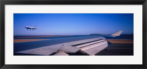 Framed Airplane Taking Off, San Francisco, California Print