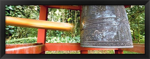 Framed Bell in a Buddhist temple, Byodo-In Temple, Oahu, Hawaii Print