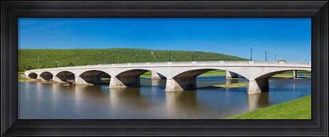 Framed Centerway Bridge over Chemung River, New York State Print