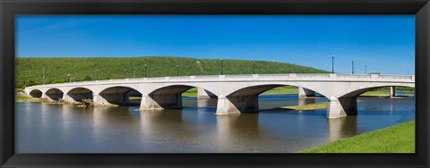 Framed Centerway Bridge over Chemung River, New York State Print