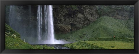 Framed Waterfall in a Forest, Iceland Print