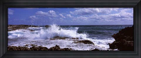 Framed Coastal Waves, Cozumel, Mexico Print