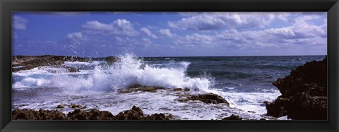 Framed Coastal Waves, Cozumel, Mexico Print