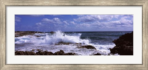 Framed Coastal Waves, Cozumel, Mexico Print