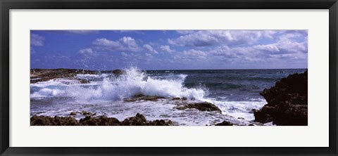 Framed Coastal Waves, Cozumel, Mexico Print