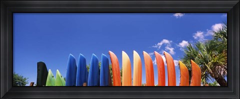 Framed Kayaks off the Gulf of Mexico, Florida Print