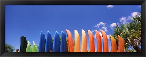 Framed Kayaks off the Gulf of Mexico, Florida Print