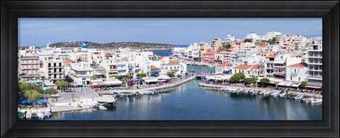 Framed Voulismeni Lake, Agios Nikolaos, Lasithi, Crete, Greece Print