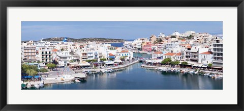 Framed Voulismeni Lake, Agios Nikolaos, Lasithi, Crete, Greece Print