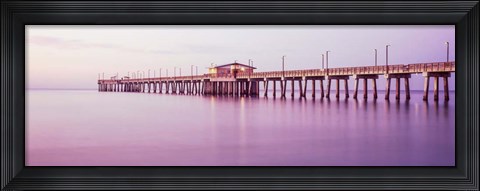 Framed Gulf State Park Pier, Gulf Shores, Baldwin County, Alabama Print