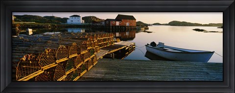 Framed Lobster Traps at a Dock, Change Islands, Canada Print