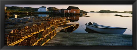 Framed Lobster Traps at a Dock, Change Islands, Canada Print