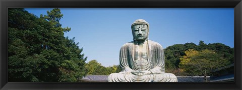 Framed Statue of the Great Buddha, Honshu, Japan Print