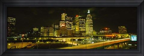 Framed Gardiner Expressway at Nighttime, Toronto, Canada Print