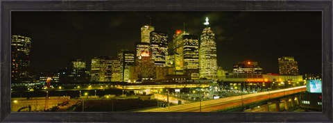 Framed Gardiner Expressway at Nighttime, Toronto, Canada Print