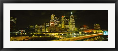 Framed Gardiner Expressway at Nighttime, Toronto, Canada Print