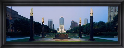 Framed War Memorial in Cenotaph Square, Marion County, Indiana Print