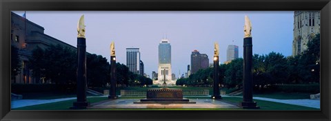 Framed War Memorial in Cenotaph Square, Marion County, Indiana Print