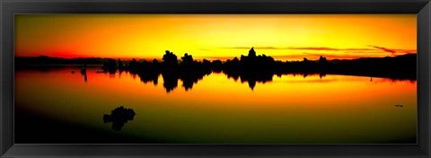 Framed Silhouette of Tufa Formations in Mono Lake, California Print