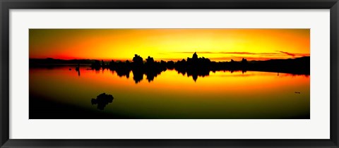 Framed Silhouette of Tufa Formations in Mono Lake, California Print