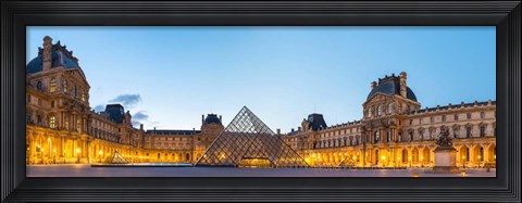 Framed Louvre Museum at Sunrise, Paris, Ile-de-France, France Print