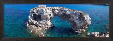 Framed Es Pontas Natural Arch Balearic Islands, Spain Print