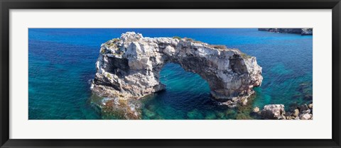 Framed Es Pontas Natural Arch Balearic Islands, Spain Print