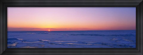 Framed Sunset over Lake Erie, New York State Print