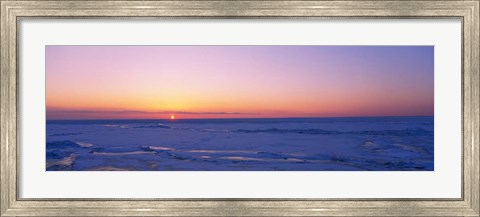 Framed Sunset over Lake Erie, New York State Print
