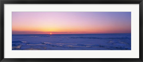 Framed Sunset over Lake Erie, New York State Print