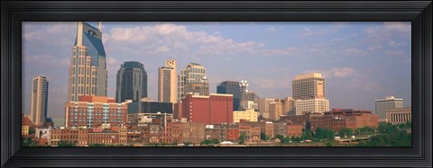 Framed Skyline of Nashville, TN Print