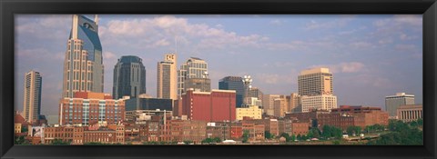 Framed Skyline of Nashville, TN Print