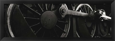 Framed Steam Locomotive Wheels Print