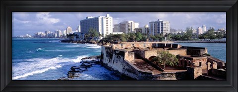 Framed San Jeronimo Fort, San Juan, Puerto Rico Print