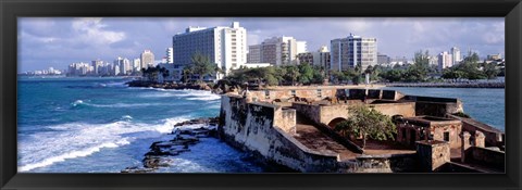 Framed San Jeronimo Fort, San Juan, Puerto Rico Print