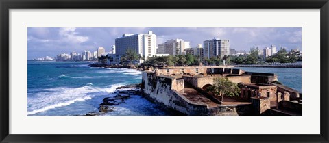 Framed San Jeronimo Fort, San Juan, Puerto Rico Print