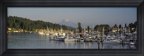 Framed Gig Harbor, Pierce County, Washington State Print