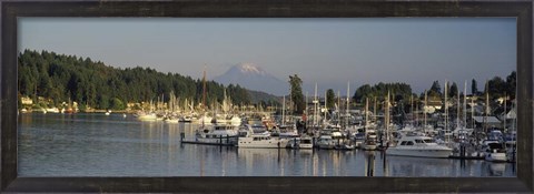 Framed Gig Harbor, Pierce County, Washington State Print