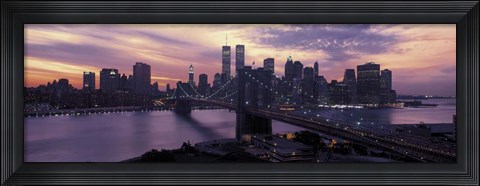 Framed Brooklyn Bridge, Manhattan, New York City Print