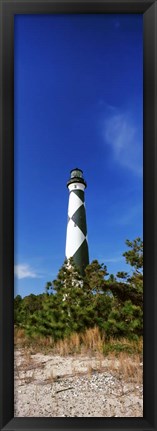 Framed Cape Lookout Lighthouse, Outer Banks, North Carolina Print