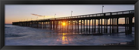 Framed Ventura Pier at Sunset Print