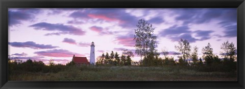 Framed Tawas Point Lighthouse, Lake Huron, Michigan Print