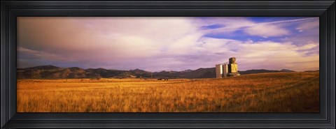 Framed Grain Elevator, Fairfield, ID Print