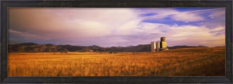 Framed Grain Elevator, Fairfield, ID Print