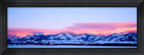 Framed Bridger Mountains Sunset, Montana Print