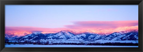 Framed Bridger Mountains Sunset, Montana Print