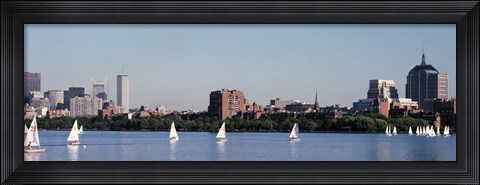 Framed Charles River Skyline, Boston, MA Print