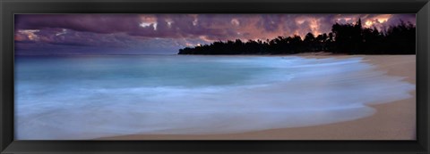 Framed Haena Beach Storm, Hawaii, Kauai Print