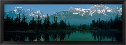 Framed Three Sisters Mountain, Mount Lawrence Grassi, Alberta, Canada Print