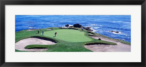 Framed Golfers Pebble Beach, California Print